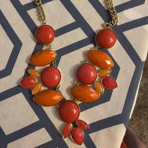 Orange and gold chunky necklace